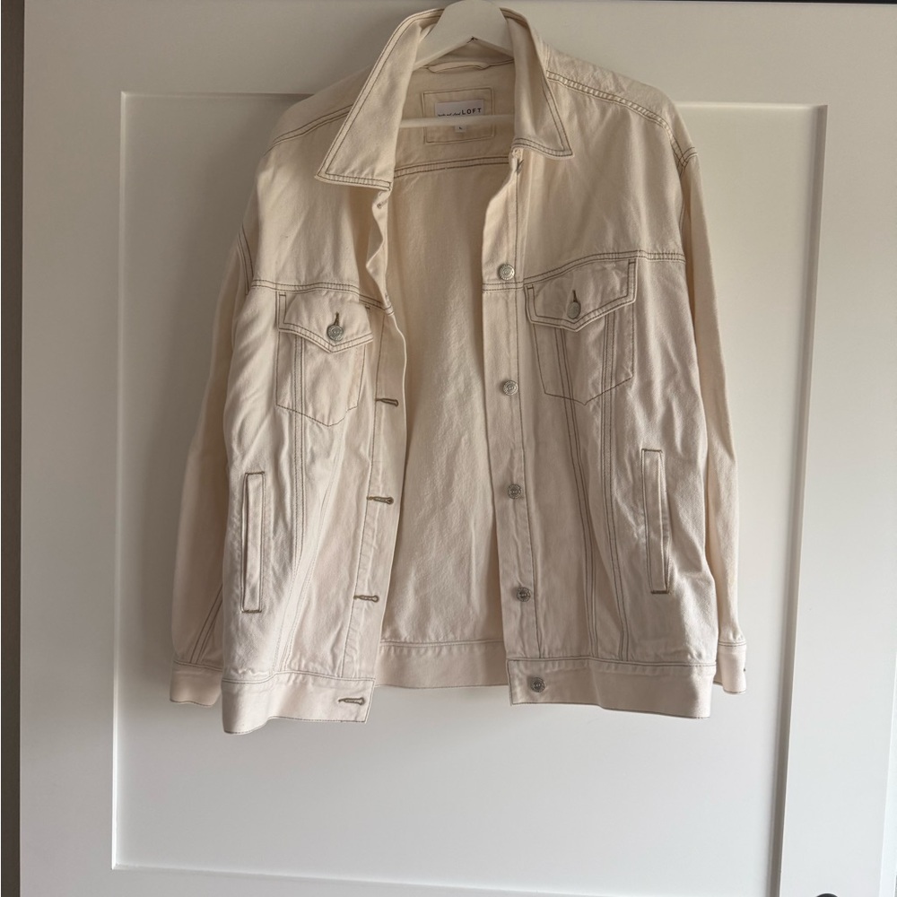 LOFT Off-White Lightweight Jean Jacket